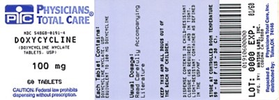Doxycycline Hyclate Tablets Usp 100 mg (Package Label 03)